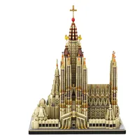 10328 Piezas, Modelo de Arquitectura de la Sagrada Familia de Barcelona Medieval, Bloques de Construcción de Edificios Modulares, Juguete de Construcción