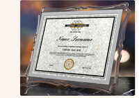 Vente en gros cadre photo en cristal créatif A4 5x7 6x8 pouces cadre de certificat de brevet cadre photo en verre transparent de chevet