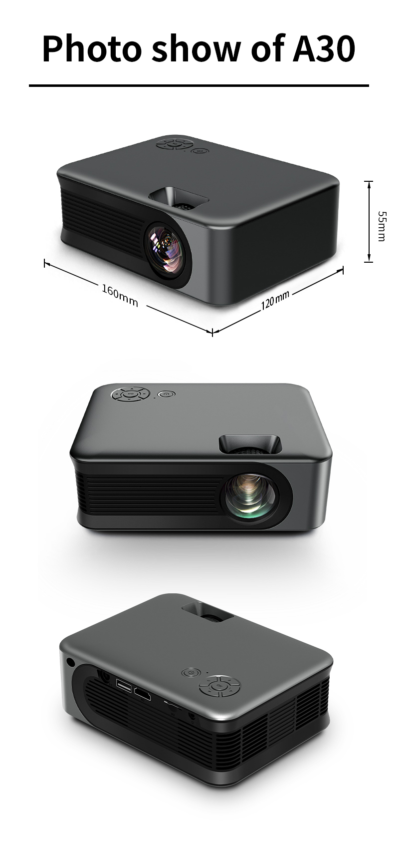 Mini Projector X30 - Smart Portable Home Theater Cinema