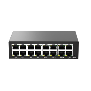สวิตช์เครือข่ายอีเธอร์เน็ตแบบธรรมดา 16 พอร์ต 16FE ความเร็ว 10/100Mbps ตัวเรือนโลหะขนาดเล็ก ติดตั้งบนราง DIN แบบไม่ต้องจัดการ  ลดราคาพิเศษ - Product Image 4