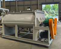 Mélangeur horizontal à double arbre en acier inoxydable 500L pour poudres alimentaires et liquides avec fonction de chauffage