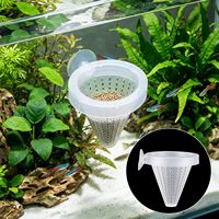 Distributeur de nourriture pour poissons en forme de cône, en plastique, avec ventouses pour aquarium