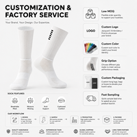 Chaussettes de sport mi-mollet respirantes en maille côtelée OEM ODM, chaussettes athlétiques extensibles pour le football et les sports d'équipe, faible MOQ, personnalisables
