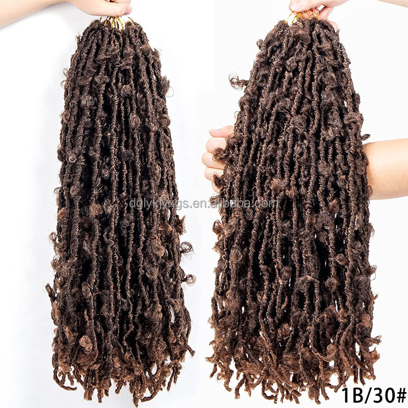 14 pouces papillon Locs crochet cheveux 20stands/Pack Faux Locs Crochet tresses cheveux pré bouclé Butterfly Locs