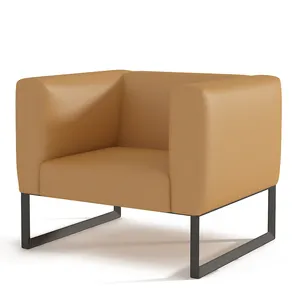 Modern lüks deri basit tasarım bekleme odası kanepe mobilya ofis salonu koltuk takımı Salon berber Vip resepsiyon lobi