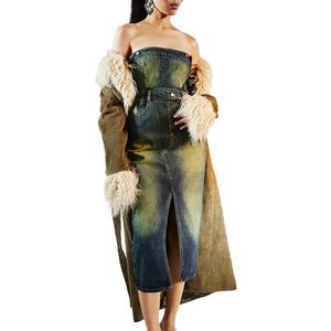 Novedades a Precio de Mayoreo, Vestido Midi Vaquero 2 en 1 Desmontable, Cómodo y Casual - Product Image 3