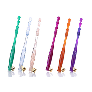 Penne per Calligrafia in Legno Fatte a Mano con Doppia Punta Obliqua, Portapenna <span class=keywords><strong>Giapponese</strong></span> Inglese per Calligrafia in Rame con Flangia in Ottone - Product Image 4