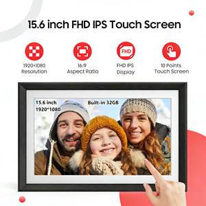 Cadre <span class=keywords><strong>photo</strong></span> numérique en bois Best Seller 15,6 pouces WiFi Cadre <span class=keywords><strong>photo</strong></span> numérique 1920x1080 Cadre intelligent avec application Frameo - Product Image 2