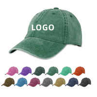 Gorra de Béisbol al por Mayor, 6 Paneles, Logotipo Personalizado, Algodón Ajustable, Estilo Vintage Teñido y Lavado, Gorra de Papá Lisa de Color Sólido para Unisex