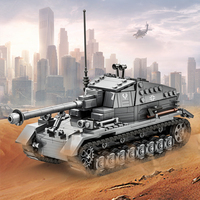 Wange 4516 Dicker Max Tank : Ensemble de Blocs de Construction Éducatifs pour Enfants, Modèle d'Équipement à Assembler, Collection de Jouets en Gros