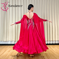 Robe de danse de salon standard internationale personnalisée B-25175 pour femmes, en spandex/polyester, pour les spectacles sur scène