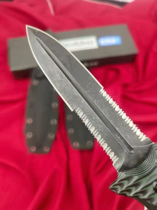 มีด BM Tyrant DIY รุ่นสำหรับใช้งานกลางแจ้ง ใบมีดแบบ Fixed Blade ด้ามจับ G10 ปลายแหลม ใบมีดสองคม ทำจากเหล็กสแตนเลส ปรับแต่งได้ตามต้องการ รับผลิตแบบ OEM สำหรับการตั้งแคมป์ - Product Image 3
