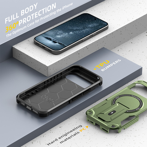 เคสโทรศัพท์ทนทานสำหรับ Google Pixel <span class=keywords><strong>10</strong></span> <span class=keywords><strong>Pro</strong></span> XL 9 <span class=keywords><strong>Pro</strong></span>, 360ขาตั้งกันกระแทกแม่เหล็ก - Product Image 6
