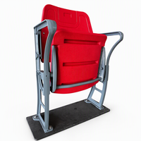 Siège de tribune pliable auto-retractible en HDPE résistant aux UV, siège de stade pliable avec pieds en aluminium CS-ZZB-LL