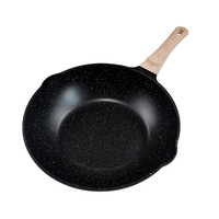 Poêle à frire profonde en aluminium antiadhésif de grande capacité de 30 cm pour cuisinière à induction et à gaz