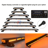 Barre lumineuse stroboscopique COB 4 côtés à double rangée de 13 pouces pour voitures, camions de 2 à 8 sections.