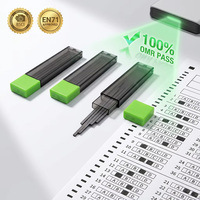 Recambio de minas de lápiz negro 2B para examen OMR, 1.8x0.9mm, 60mm, polímero de alta calidad, 5 unidades por tubo, 16 tubos por bolsa, 100% compatible con OMR