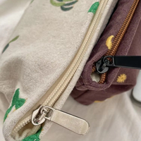 Tas Kosmetik Mini Cantik Bordir dengan Logo Kustom Besar, Resleting, dan Personalisasi untuk Perjalanan, Tersedia dalam Stok