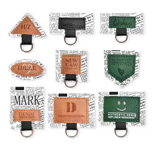 Custom Clothing Leather Brand PU Material Custom Embossed LOGO Clothing Leather Label