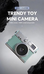 <b>Mini</b> Retro <b>Camera</b> 1080P Video Recorder Compact Keychain Style with Leather Finish and Chain Strap - Product Image 3