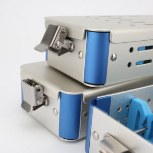Vendita calda strumenti per laparoscopio vassoio contenitore per sterilizzazione in acciaio inox scatola per attrezzature chirurgiche in alluminio scatola sterilizzata - Product Image 6