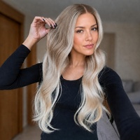 Perruque Lace Frontale Transparente en Cheveux Européens Double Drawn de Haute Qualité, Nouée à la Main, avec N'importe Quelle Raie, Couleur Personnalisée, Sans Colle