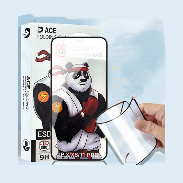 Anti-static HD Clear Tempered Glass Panda Protective Glass 0 Folding Anti Dust Screen Protector for iphone 15 Pro Max 16plus 14