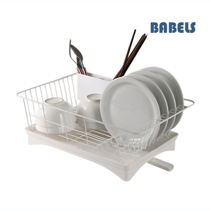 Égouttoir à vaisselle de rangement de cuisine monocouche à nettoyage facile à <span class=keywords><strong>prix</strong></span> d'usine avec porte-ustensile amovible - Product Image 1