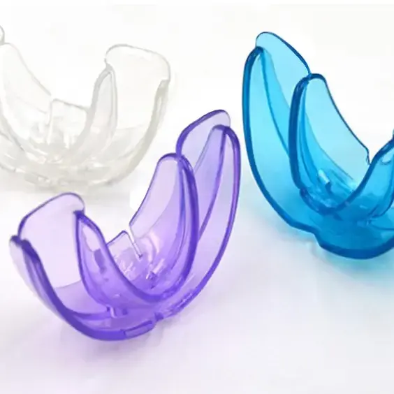 Pelindung mulut gratis sampel, pelindung mulut dapat dibentuk anak-anak, kawat pelindung gigi Eva berwarna ganda untuk Mma Tinju