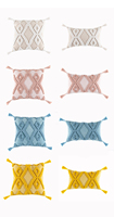 Taies d'oreiller décoratives de luxe faites à la main Style Boho macramé gland coton brodé housse de coussin pour la maison