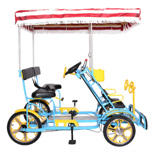 Quadricycle à quatre roues avec auvent pour excursions touristiques, sortie d'usine, vélo Surrey, cyclisme - Product Image 4
