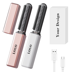 Brosse lissante sans fil anti-brûlure 0728, mini fer à lisser thermique pour femmes, coiffage à domicile, voyage, salon - Product Image 1