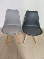 Chaise de bureau moderne en plastique style tulipe, pieds en bois, style nordique, facile à installer, chaise de salle à manger en PP pour salon, vente en gros directe usine