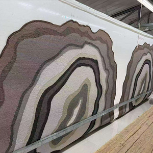 Tapis en laine HJ Premium, moderne, artistique, abstrait, en agate, de forme irrégulière, fait main, texturé 3D, écologique, insonorisant, pour la maison - Product Image 3