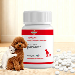 Vente chaude Chiens Chats Curcuma Curcumine avec poivre noir Comprimés complexes pour le soutien des articulations des animaux de compagnie et la santé antioxydante - Product Image 2