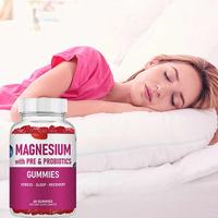 Complément alimentaire de marque privée OEM, gommes au magnésium avec prébiotiques et probiotiques pour le stress, le sommeil et la récupération