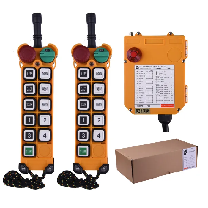 F24-8D 315mhz 433mhz Push Button Switch Industrial Hoist Crane Remote Control For Cranes