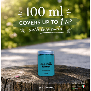 51 TEAL 100 มล. ลาชัค  สีชอล์กยุคใหม่ ที่ผสมผสานระหว่างชอล์กและเรซิ่น: สีชอล์กเรซิ่นไฮบริด ผลิตในอิตาลี - Product Image 2