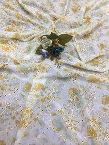 ผ้าชีฟองปักลายพิมพ์ลายลูกไม้ผ้าเนื้อบางเนื้อละเอียดละเอียดเรียบดีไซน์แบบเจาะรูสำหรับงานแต่งงานและเด็กผู้หญิง - Product Image 4