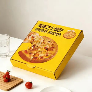 Scatola per Pizza Ecologica Personalizzabile, Contenitore per Alimenti con Coperchio Colorato per Catering e <span class=keywords><strong>Consegna</strong></span> - Product Image 2
