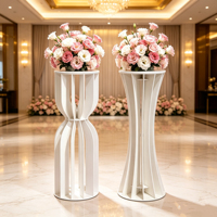 Support à gâteau rond en PVC à base ondulée, décoration colonne romaine pour mariage, anniversaire, artisanat