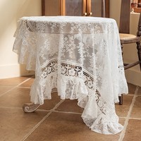 Nappe élégante et moderne en jacquard tissé à motifs floraux - Polyester durable, écologique, lavable, personnalisable pour tables à manger/tables basses