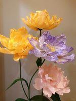 Meilleure vente personnalisée grande fleur papier soie artificielle fleurs géantes fête de mariage fond scène publicité gonflables