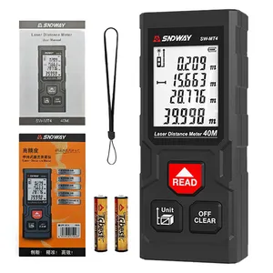 SNDWAY Supplier Handheld High-Precision Range Finder Oem Odm Lcd Laser Distance Meter Digital Measuring Tape Laser Distance Mete