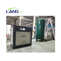 Compresseur d'air à vis de conversion de fréquence à aimant permanent bipolaire silencieux Langair 110kw 150HP, haute efficacité et économie d'énergie