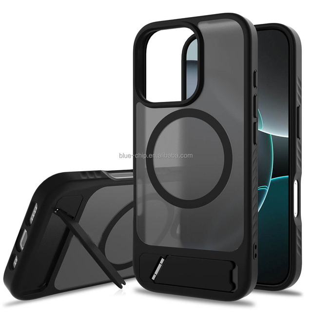 Frosted Matte Magnet Shell Sublimable Cell Shatterproof New Models Kickstand Mobile Phone Cover Case for Iphone 16 Pro Max