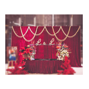 Événement maison fenêtre fête mariage <span class=keywords><strong>d</strong></span>écor extérieur voile chambre église dos goutte rideaux blancs - Product Image 3