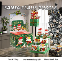 Ensemble de blocs de puzzle Père Noël en plastique ABS de haute qualité, jouet DIY, cadeau de Noël, unisexe, 14 ans et plus, vente chaude
