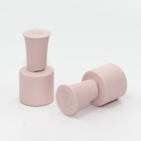 Flacon vide en verre cylindrique de 10 ml, rose beige, pour gel à ongles, avec bouchon anti-fuite, conteneur de vernis à ongles, fourniture d'usine