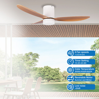 Ventilateur de plafond LED avec lumière Tuya WiFi 42 pouces 3 pales Télécommande Moteur CC Salle à manger Chambre à coucher 6 vitesses réglables